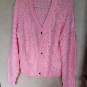 Textured Pink Women's Cardigan Great Condition